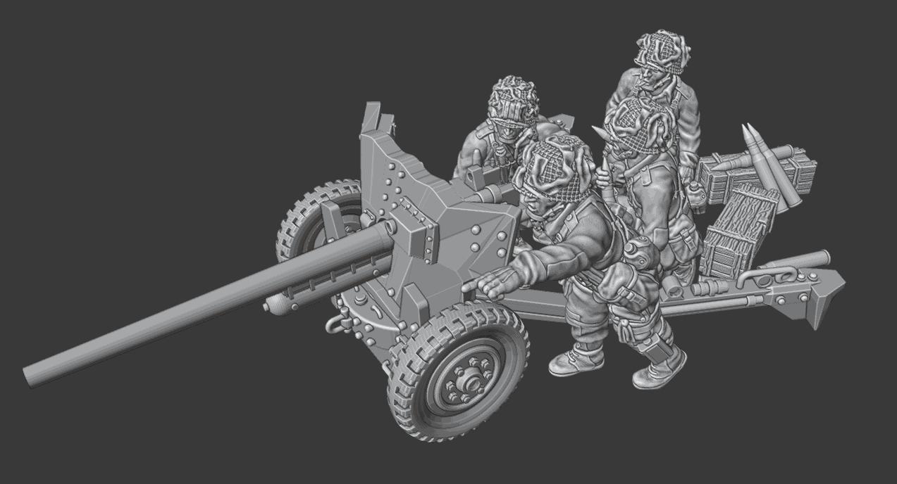 28mm WW2 US Airborne 57 mm Anti‑Tank Gun