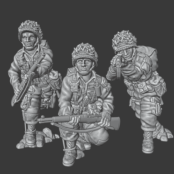 28mm WW2 US paratroopers Rifle Team 2