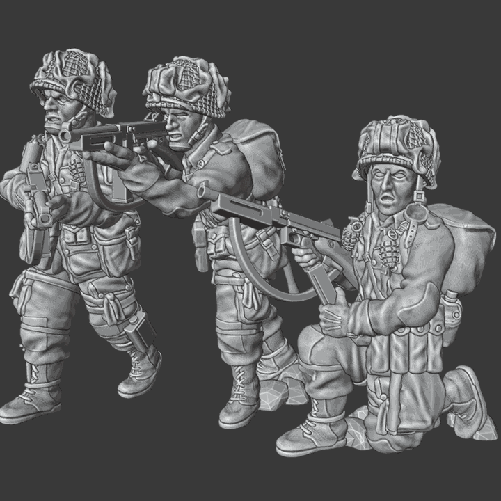 28mm WW2 US paratroopers SMG Team