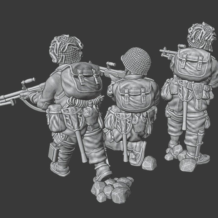 28mm WW2 US paratroopers BAR Team