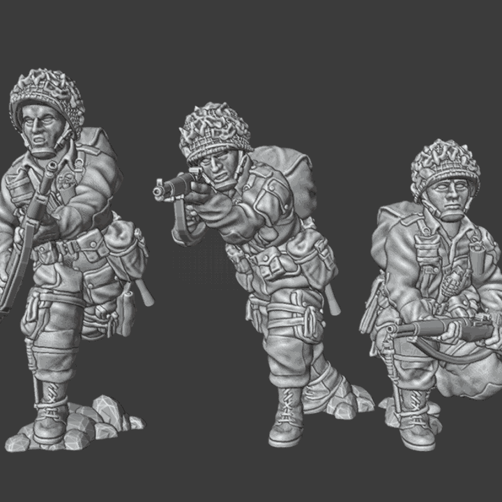 28mm WW2 US paratroopers Rifle Team 2