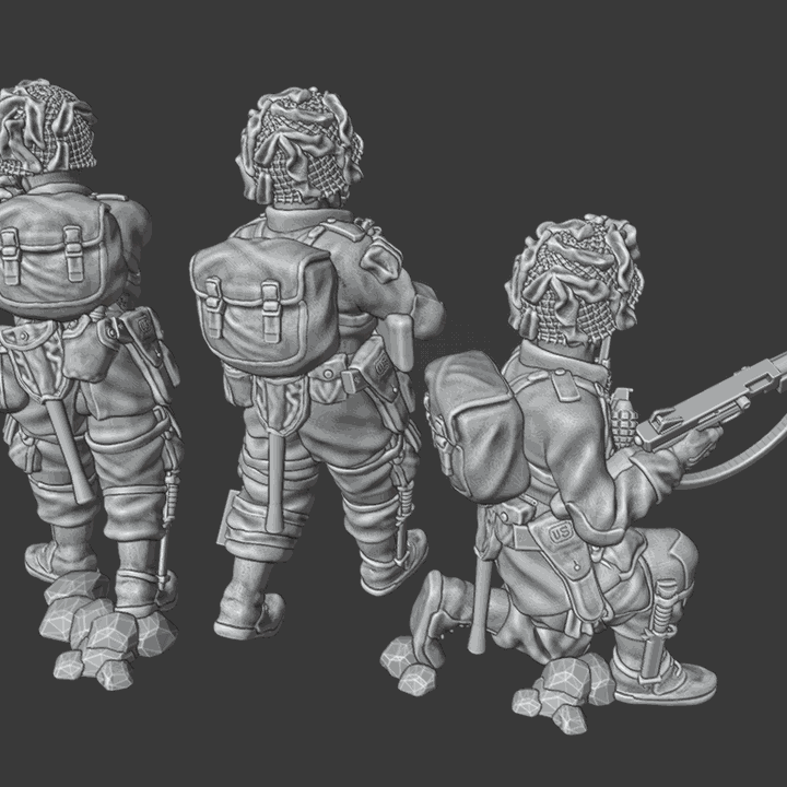 28mm WW2 US paratroopers SMG Team