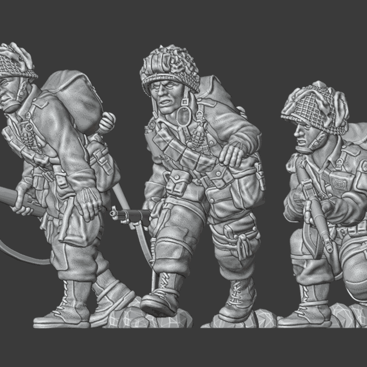 28mm WW2 US paratroopers Rifle Team 5