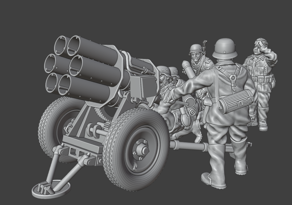 28mm WW2 German Infantry 150mm NEBELWERFER