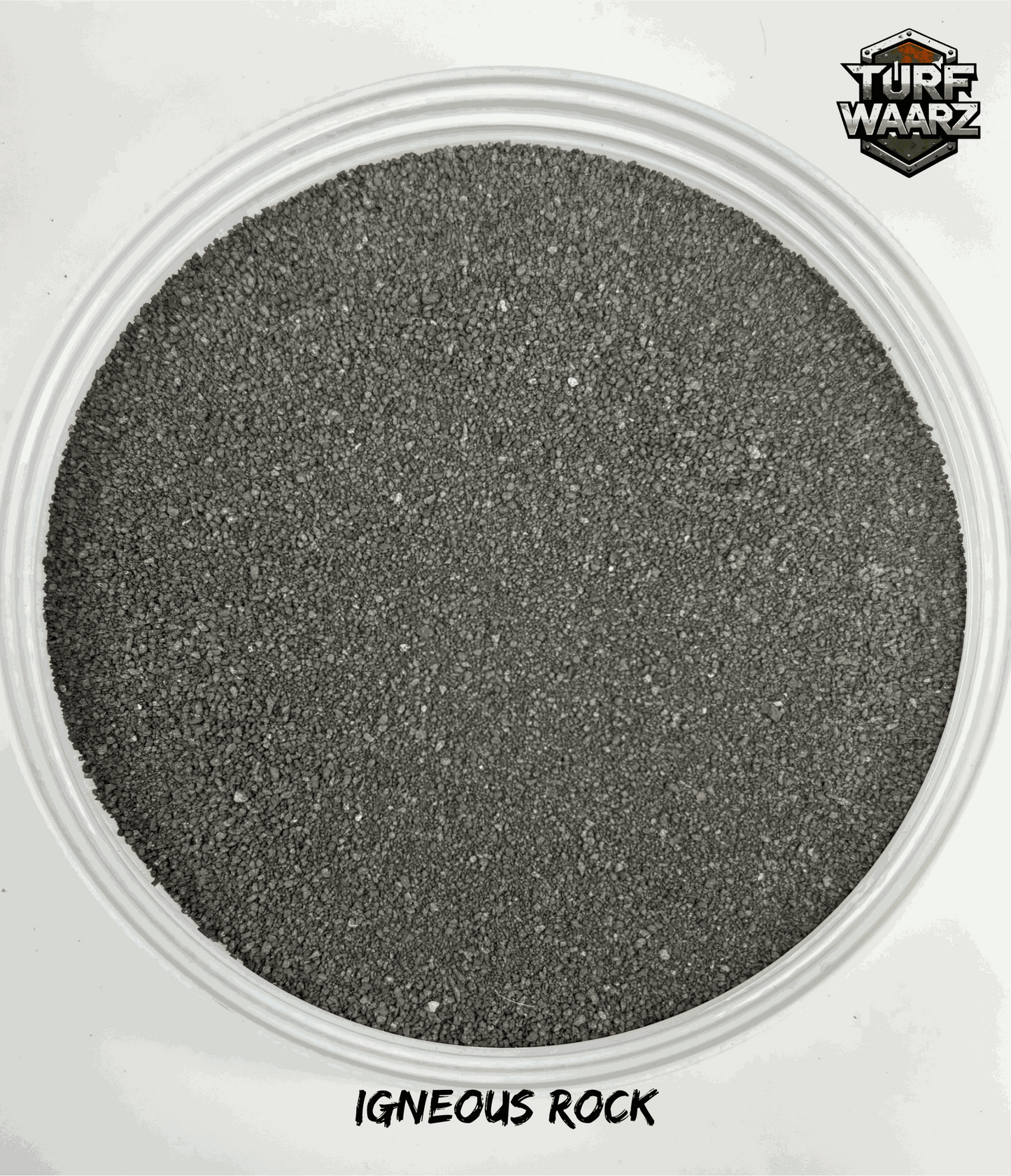 Turf Waarz Igneous Rock Wargame Terrain with gravel and sand for tabletop and miniature wargames in a 10-ounce container