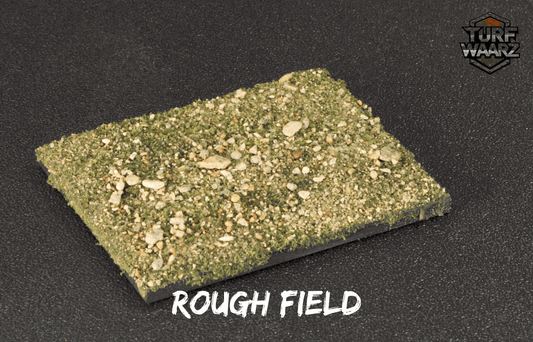 Rough Field Wargame Terrain scenic base with gravel and sand texture for tabletop and miniature wargames.