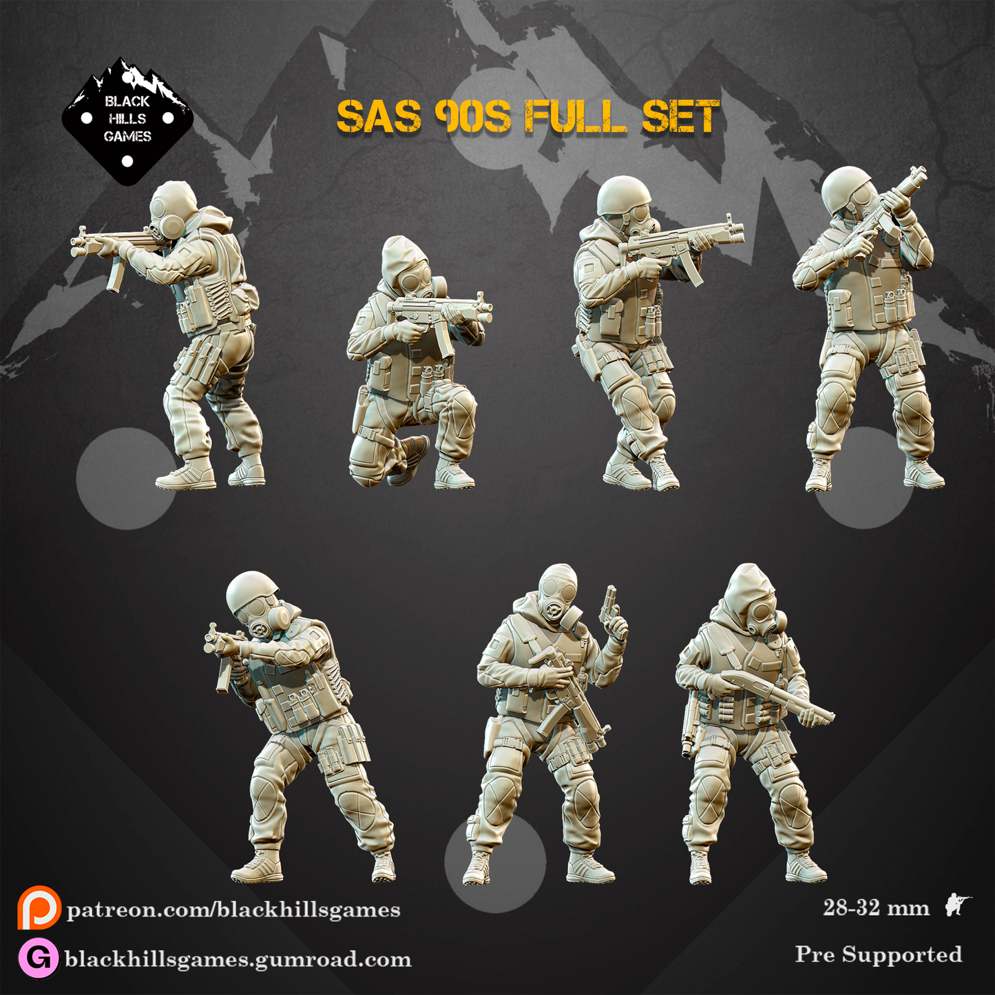 28mm Modern SAS 90s Full Set