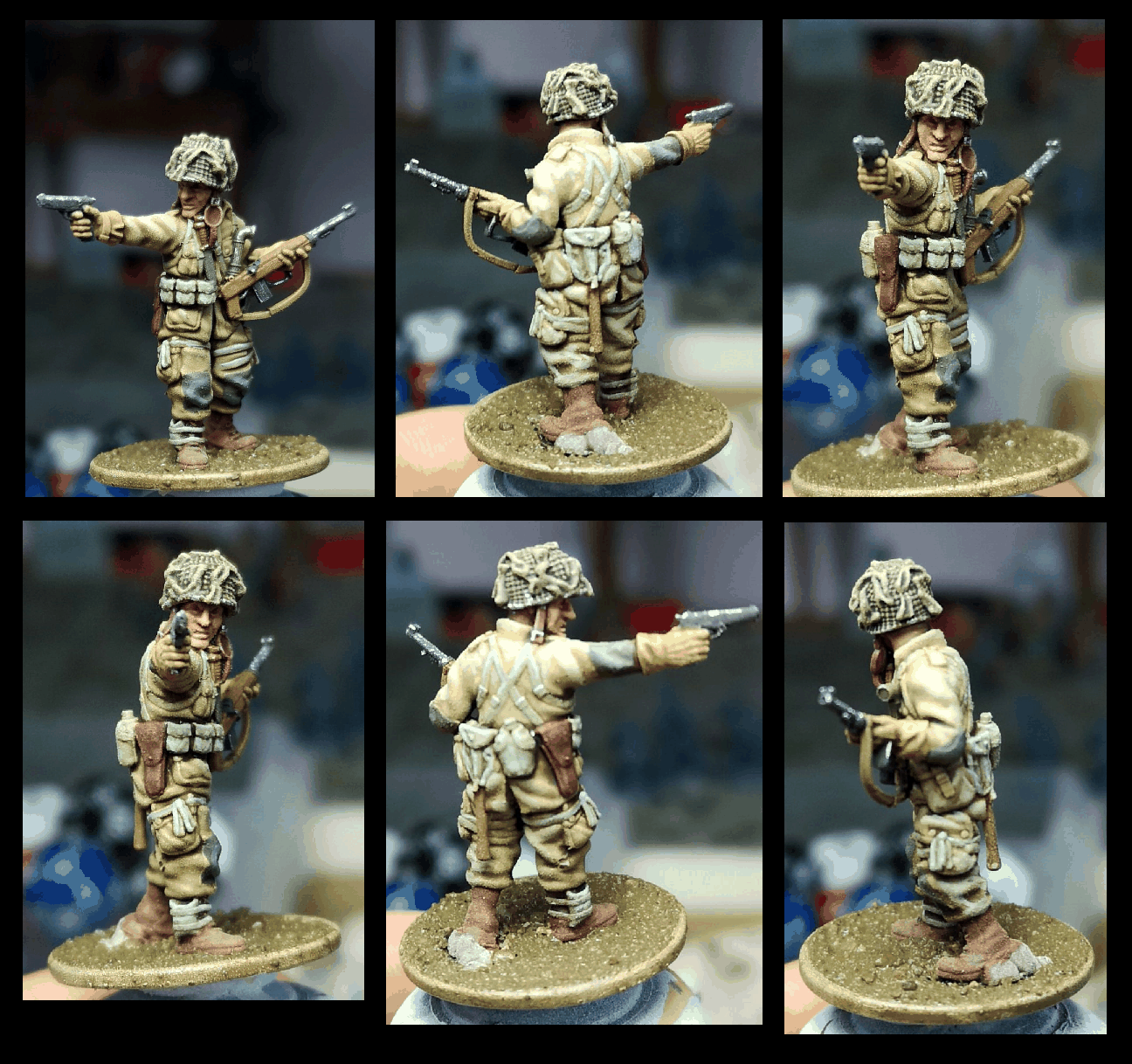 28mm WW2 US OFFICER with COLT 45 and M1 Carbine