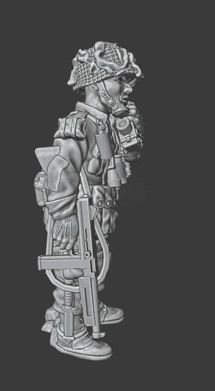 28mm WW2 US OFFICER with Talkie Walkie SCR-536