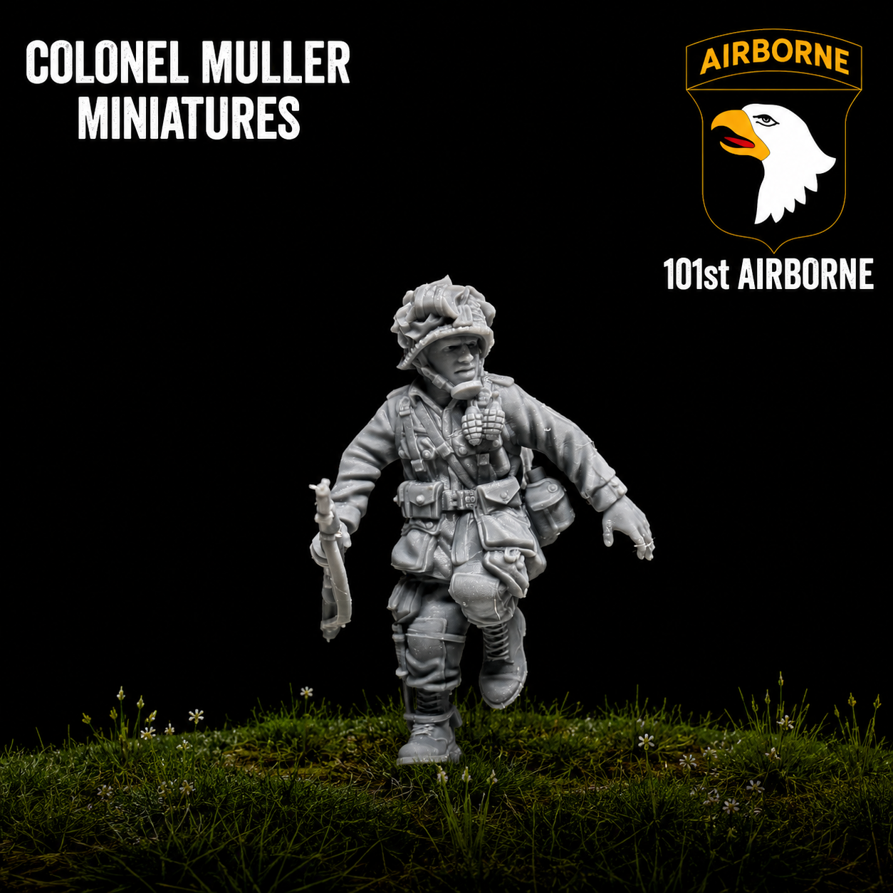 28mm WW2 US AIRBORNE RUNNING DONOVAN