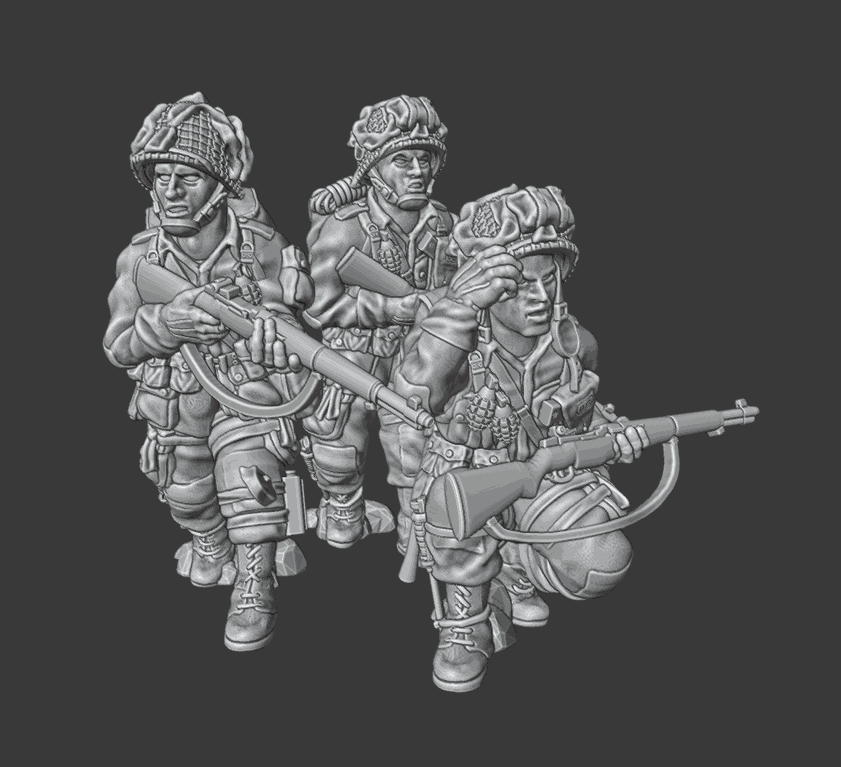 28mm WW2 US paratroopers Rifle Team 3