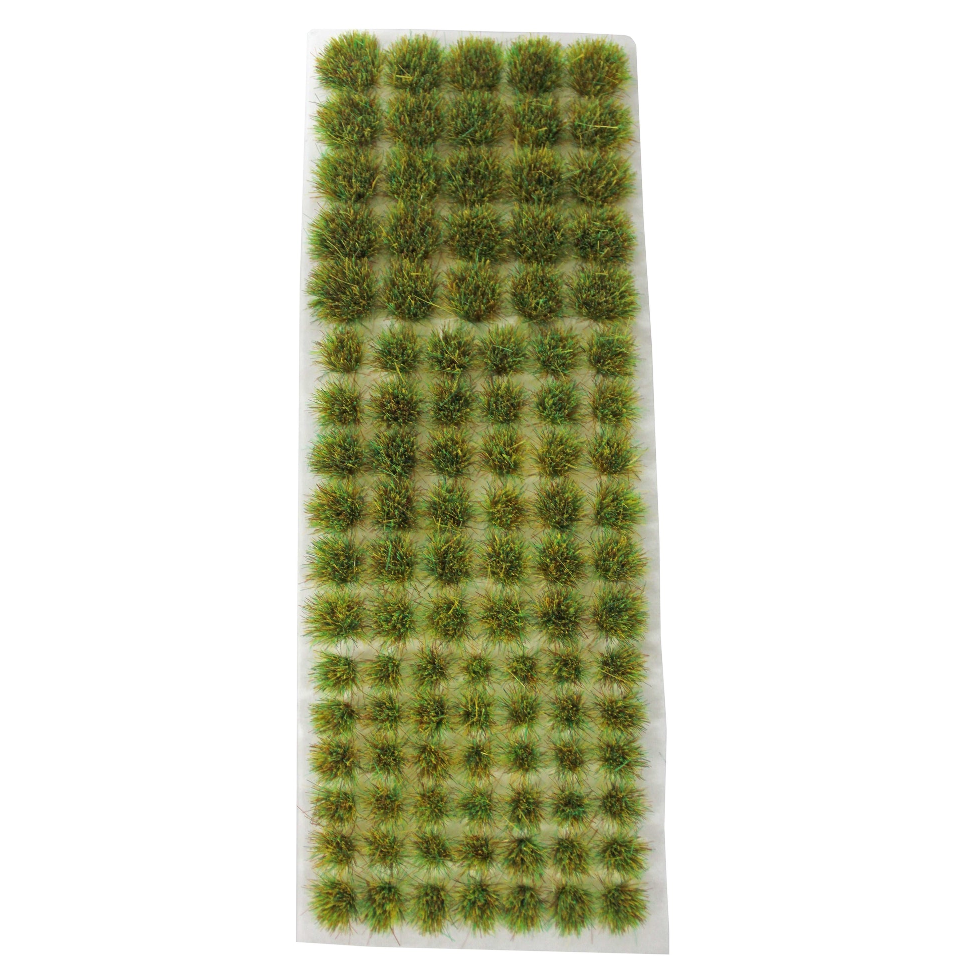Sheet of WWScenics 6mm spring self-adhesive static grass tufts for model scenery and dioramas