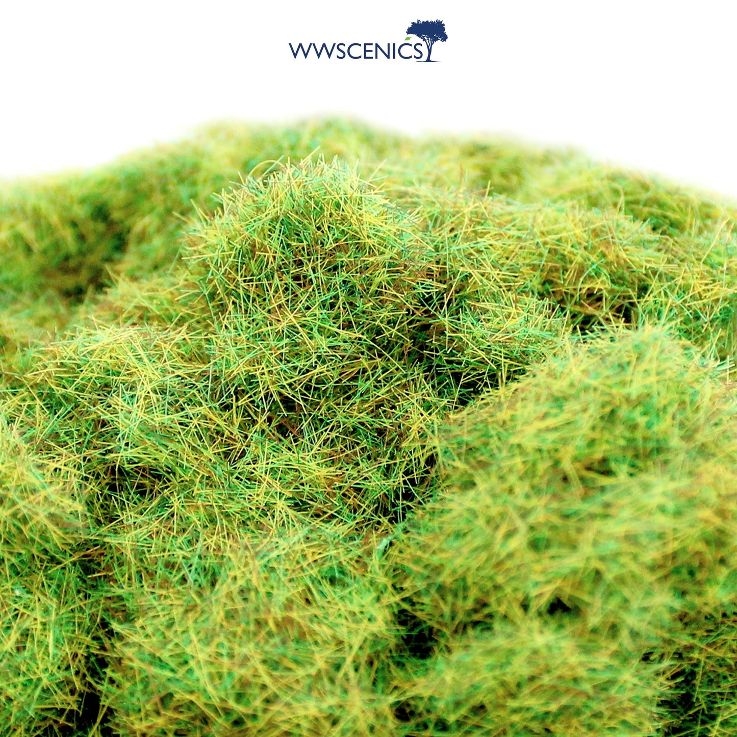 WWScenics 4mm Spring Static Grass for detailed miniature basing and scenic terrain with fresh spring green fibers.