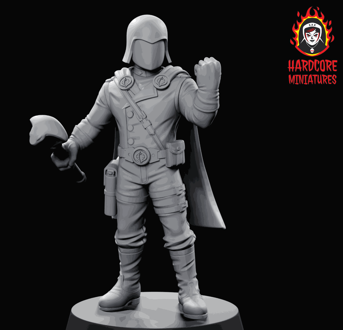 32mm resin model of a Pulp Commander miniature for modern pulp gaming, unpainted and detailed