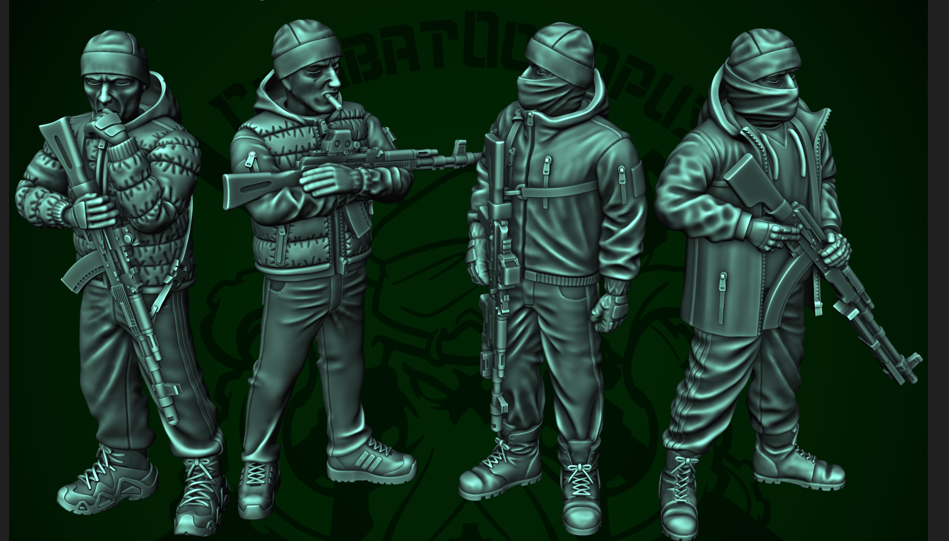 28mm Modern Deniables in Mud