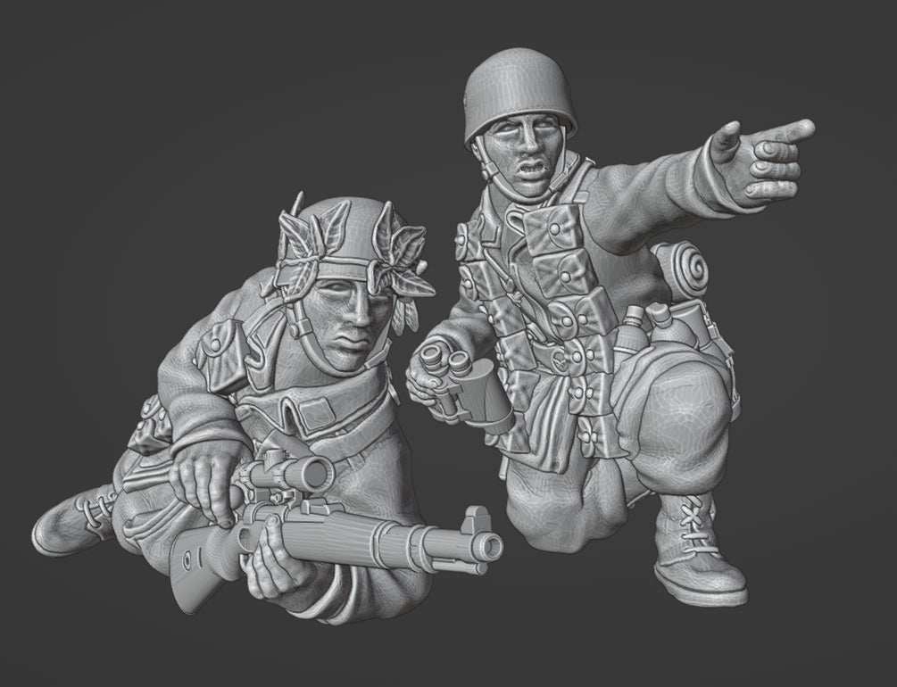 28mm German Fallschirmjager Sniper Team 1