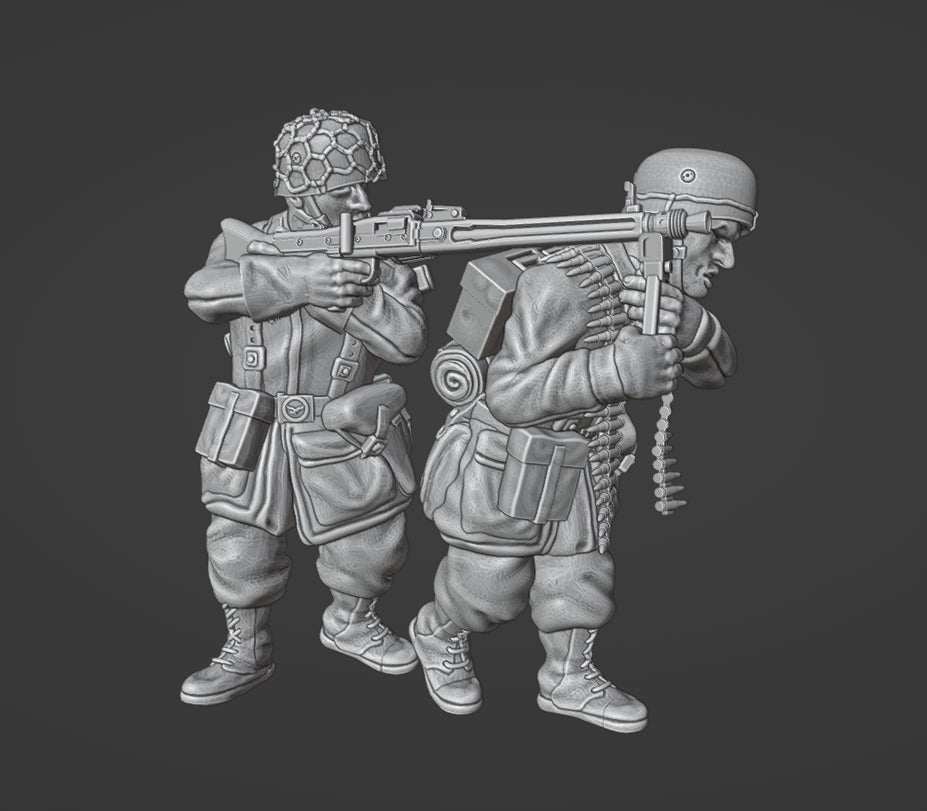 28mm German Fallschirmjager MG42 Team 6