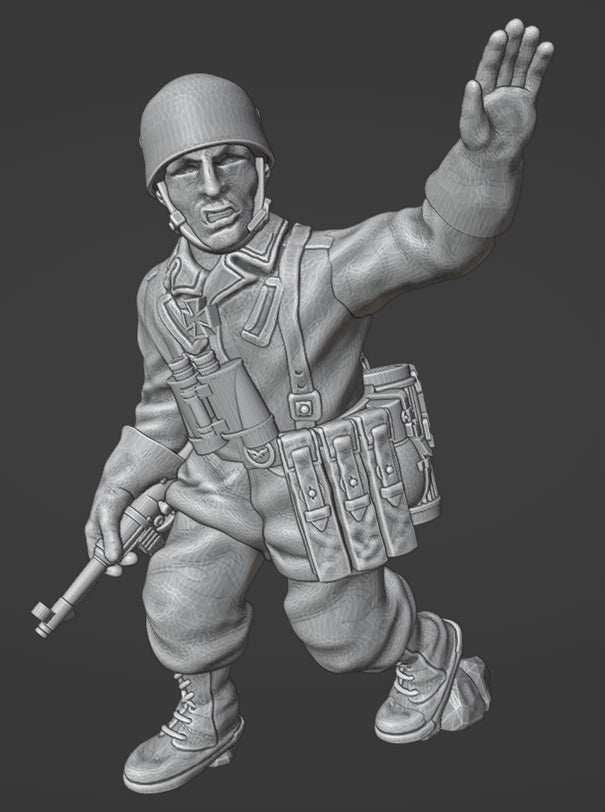 28mm German Fallschirmjager Officer 2