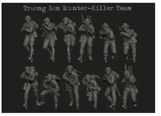 28mm Modern Trường Sơn Tier resin miniatures pack of 12 unpainted soldier models