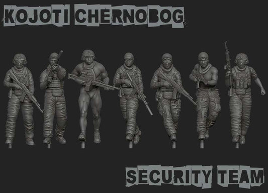 28mm Modern GUNSLINGER resin security team miniature figures set unpainted