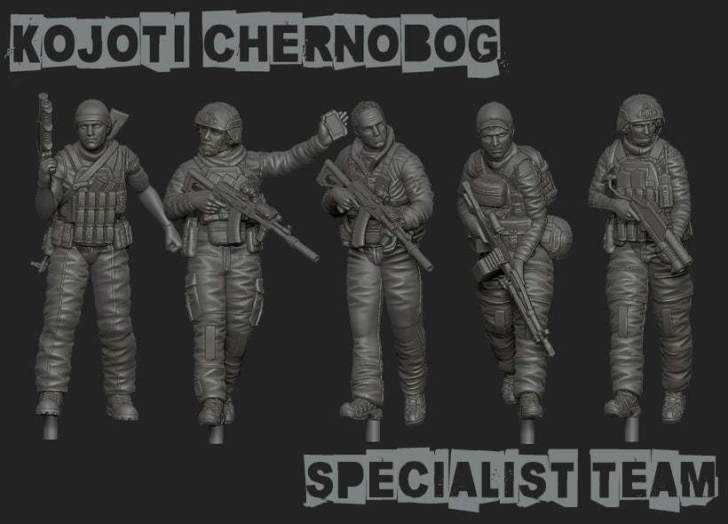 28mm modern gunslinger resin miniatures specialist team unpainted models set