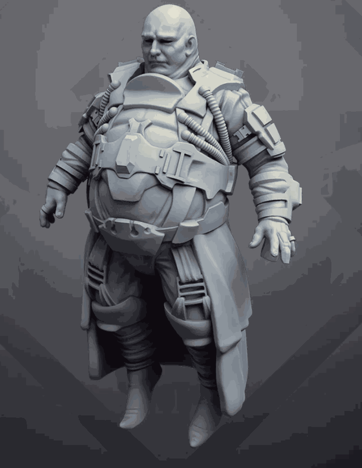 32mm Lord Harbinger detailed resin printed miniature model unpainted and unassembled