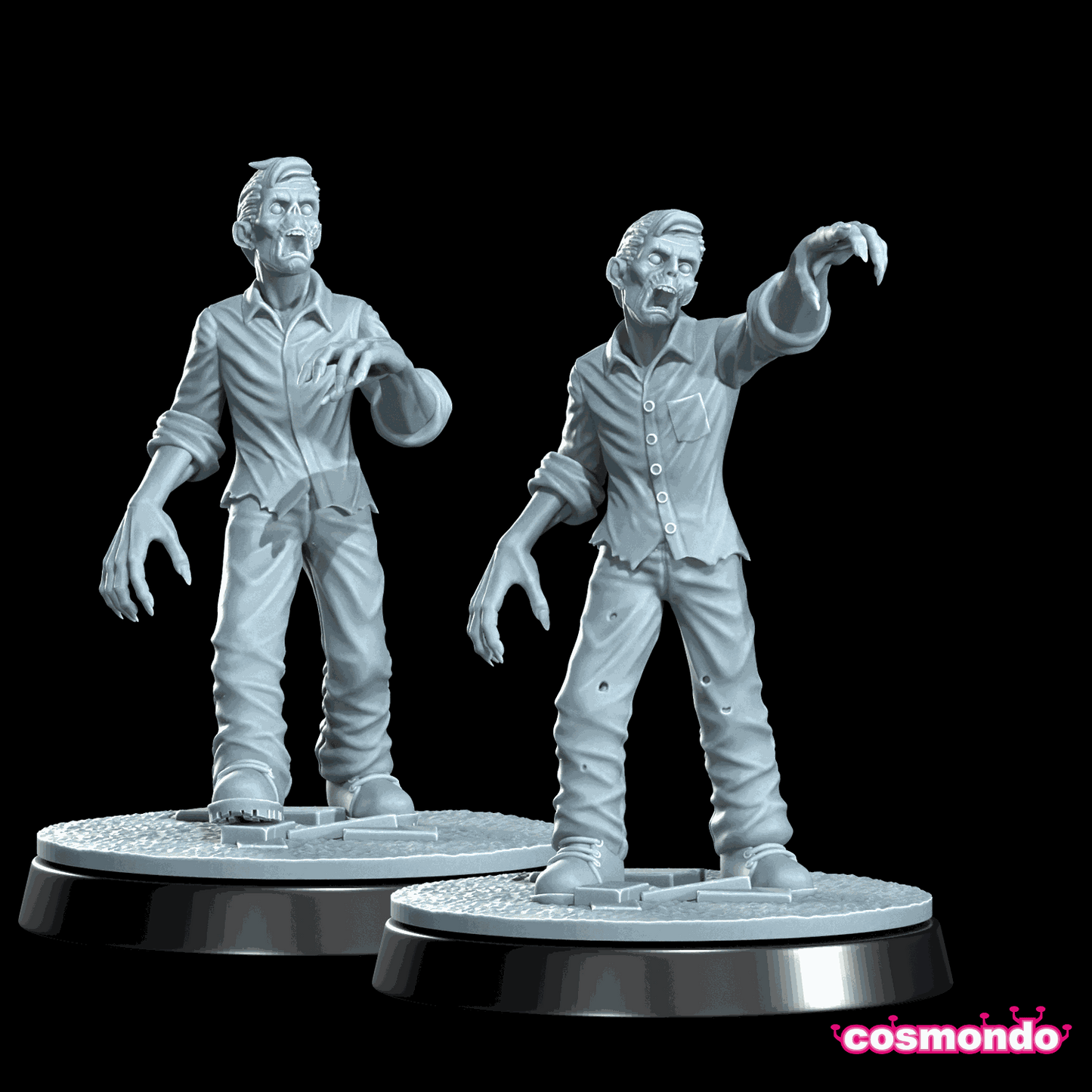 32mm resin 3D printed MacKenzie Zombies miniatures unpainted Cthulhu characters
