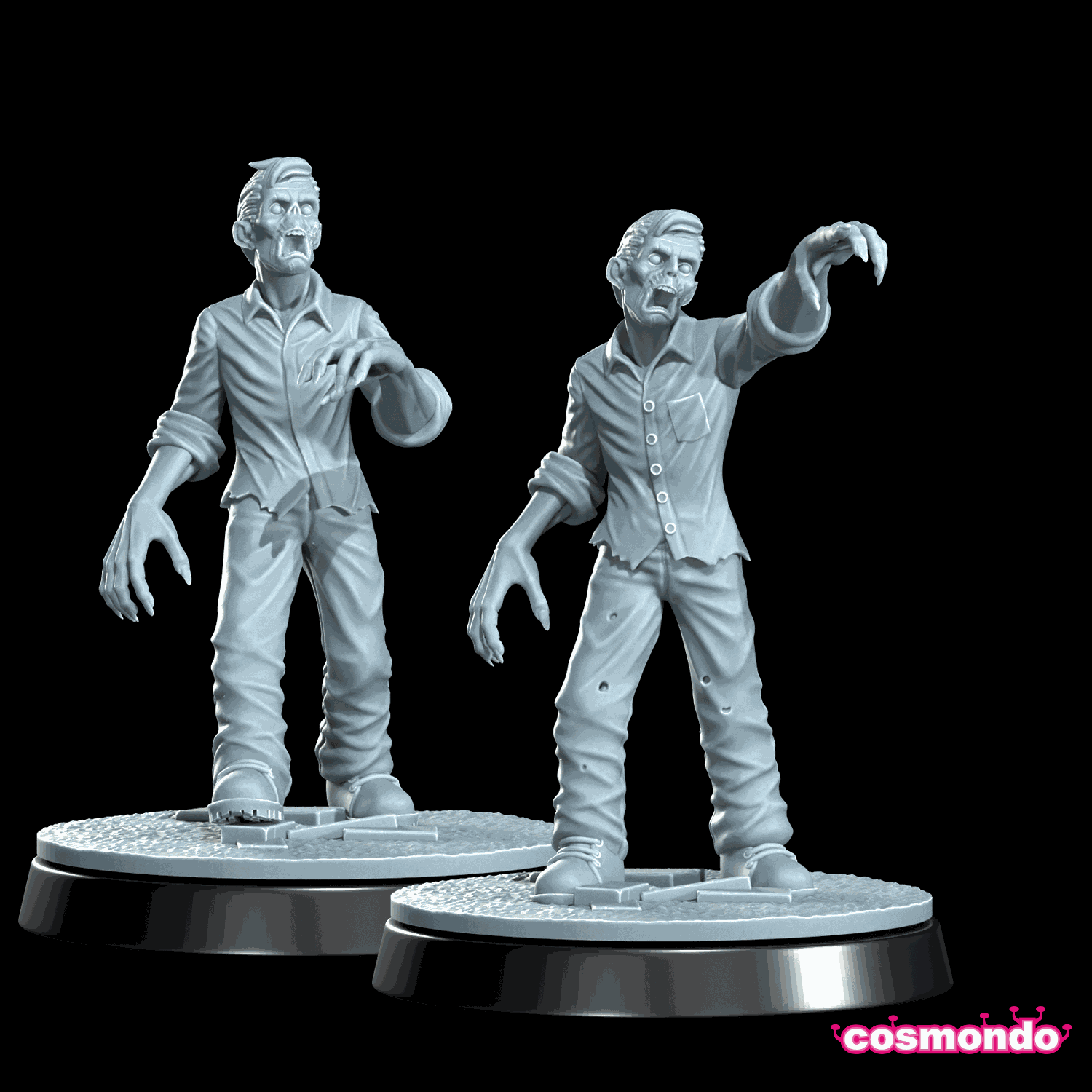 32mm resin 3D printed MacKenzie Zombies miniatures unpainted Cthulhu characters