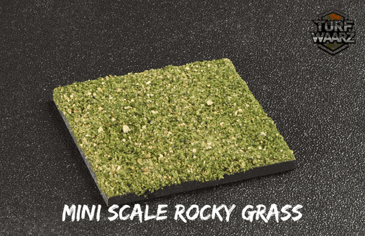 Turf Waarz mini scale rocky grass wargame scenic terrain piece with gravel and sand textures