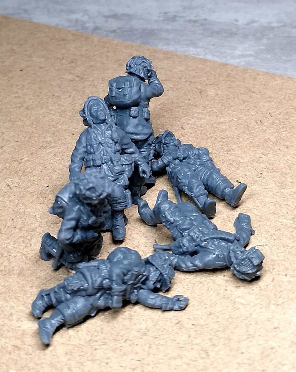 28mm WW2 US PARATROOPER CASUALTIES SET 1