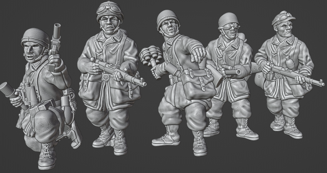 28mm WW2 German Fallschirmpionniere group 2
