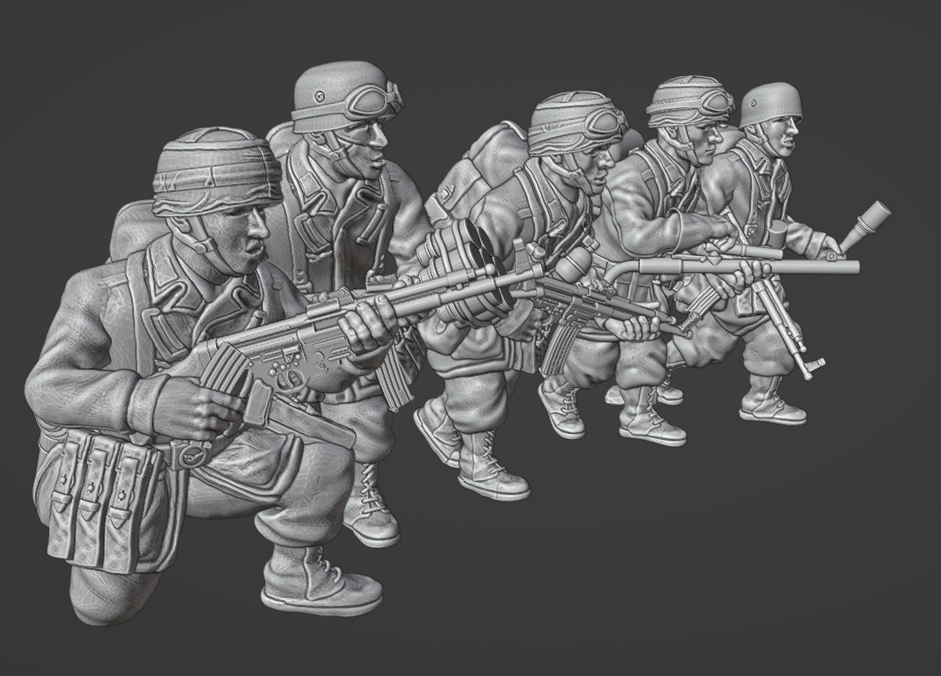 28mm WW2 German Fallschirmpionniere group 1