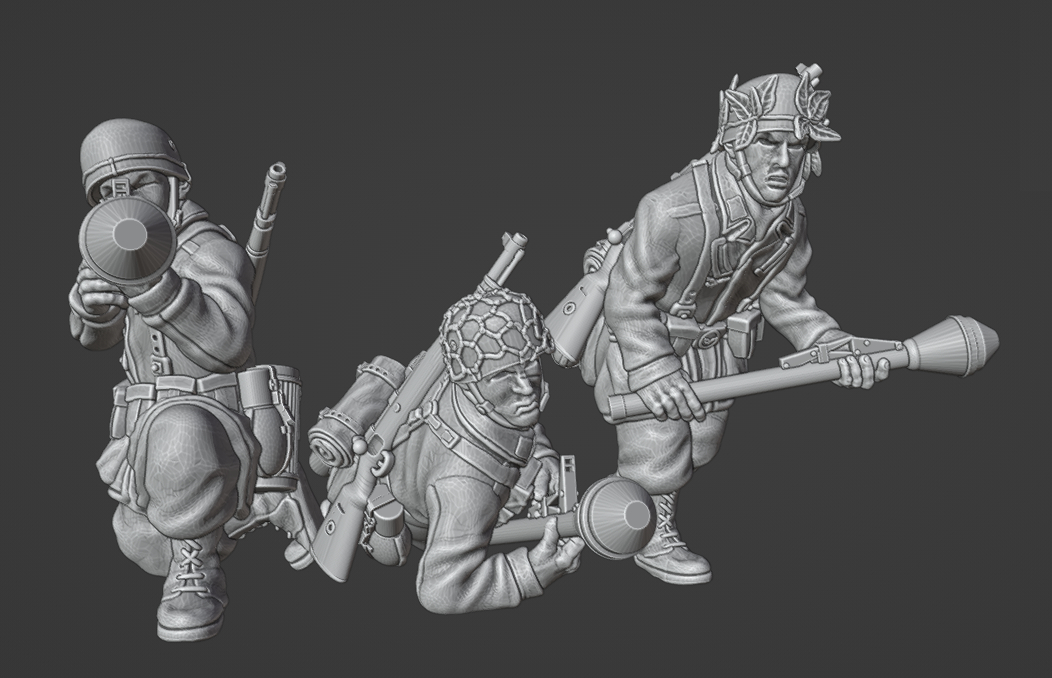 28mm WW2 German Fallschirmjager Panzerfaust team 2