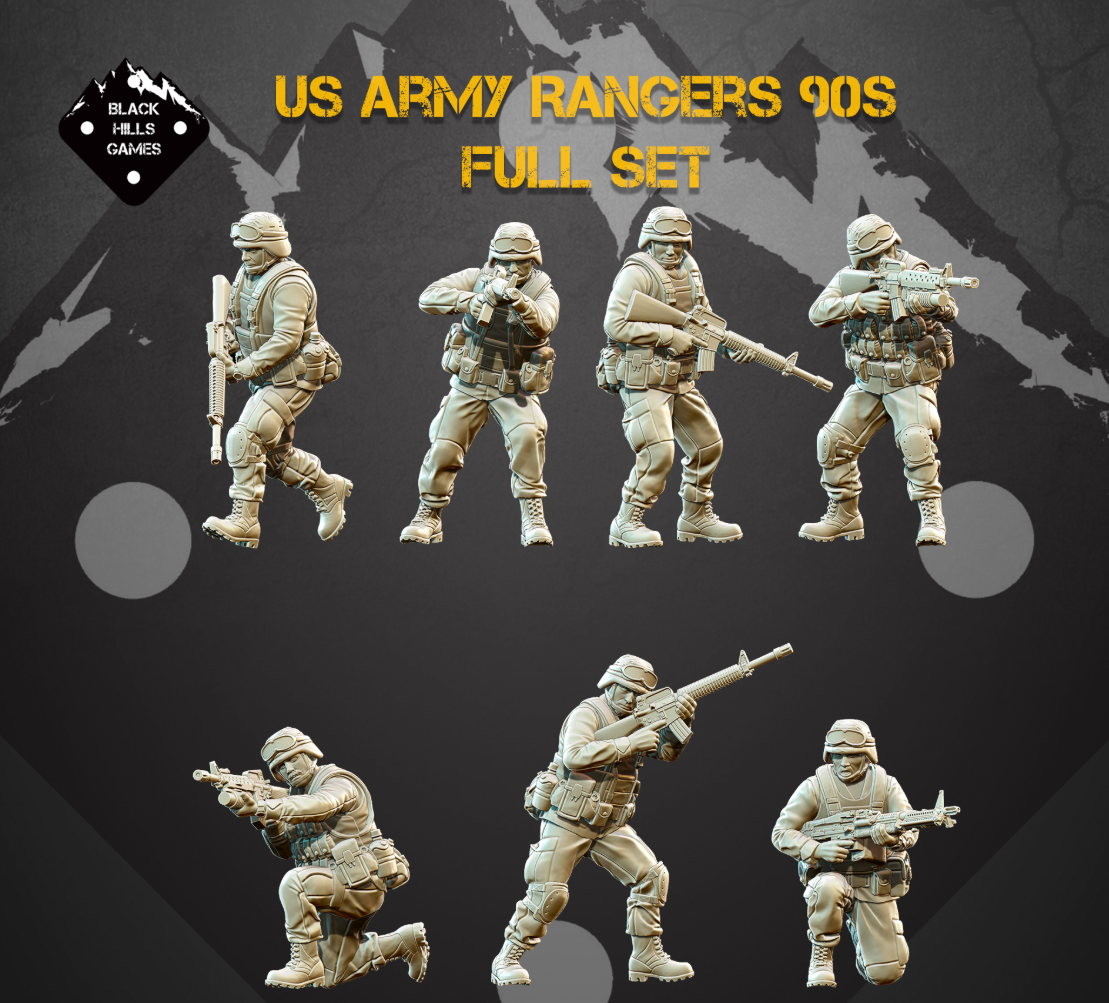 28mm Modern US Rangers 90s Full Set