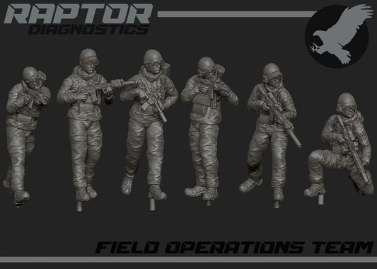 28mm modern gunslinger resin miniatures set of six unpainted field operations team models