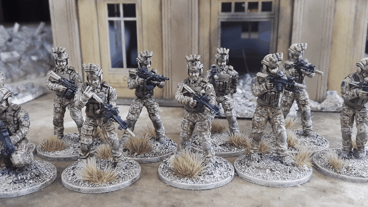 28mm US NAVY SEALS highly detailed unpainted resin soldier miniatures pack of 10