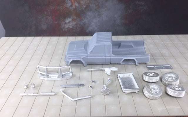 28mm scale modern operator technical vehicle model kit with detachable parts and accessories