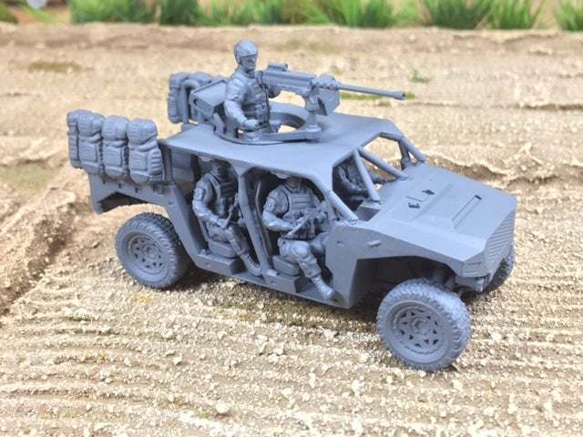 28mm Dagor resin model vehicle with five crew and stowage in 1/50 scale