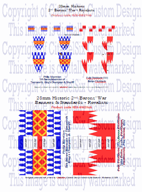 Philip Marmion heraldic banners and standards for 28mm historical wargaming