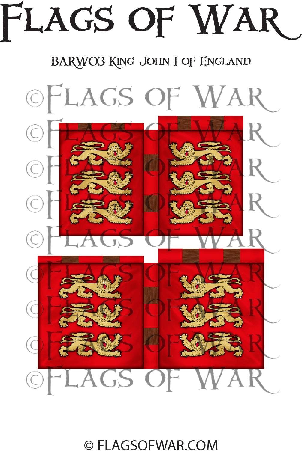 28mm King John I of England Dragon War Banner flag for Barons' War range