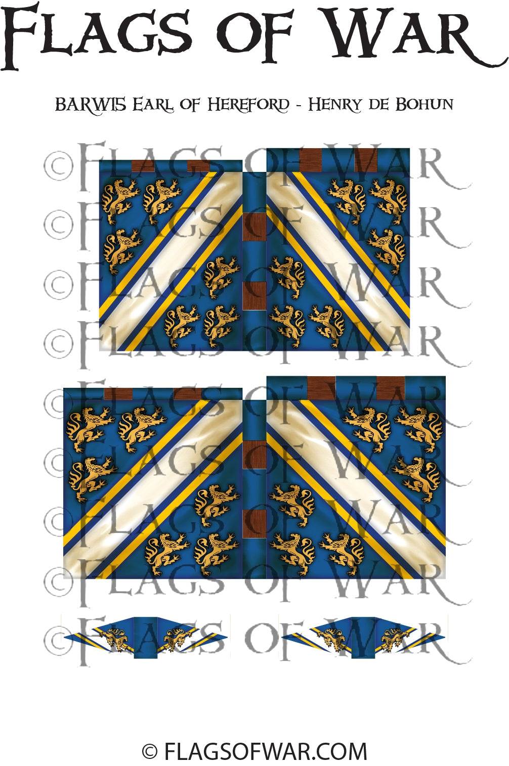 28mm Earl of Hereford Henry de Bohun flag for Barons' War range