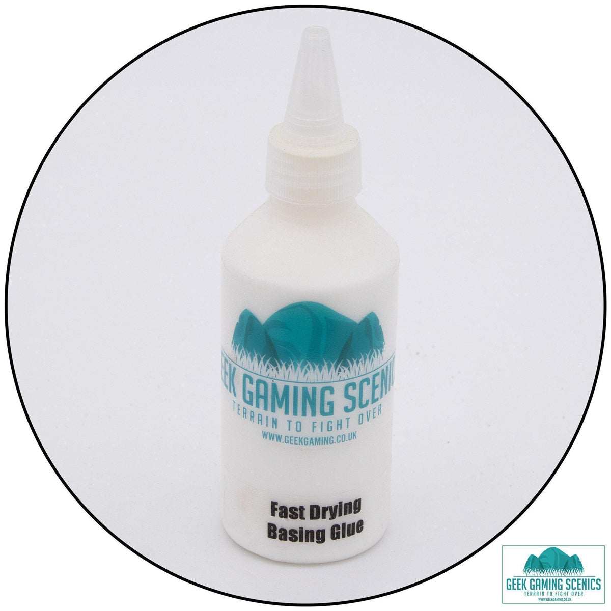 Bottle of Fast Drying Basing Glue 250ml for gaming terrain modeling