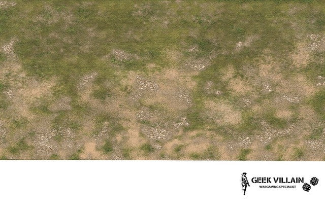 Geek Villain Wargaming Battle Mat 6x4 Rocky Grass