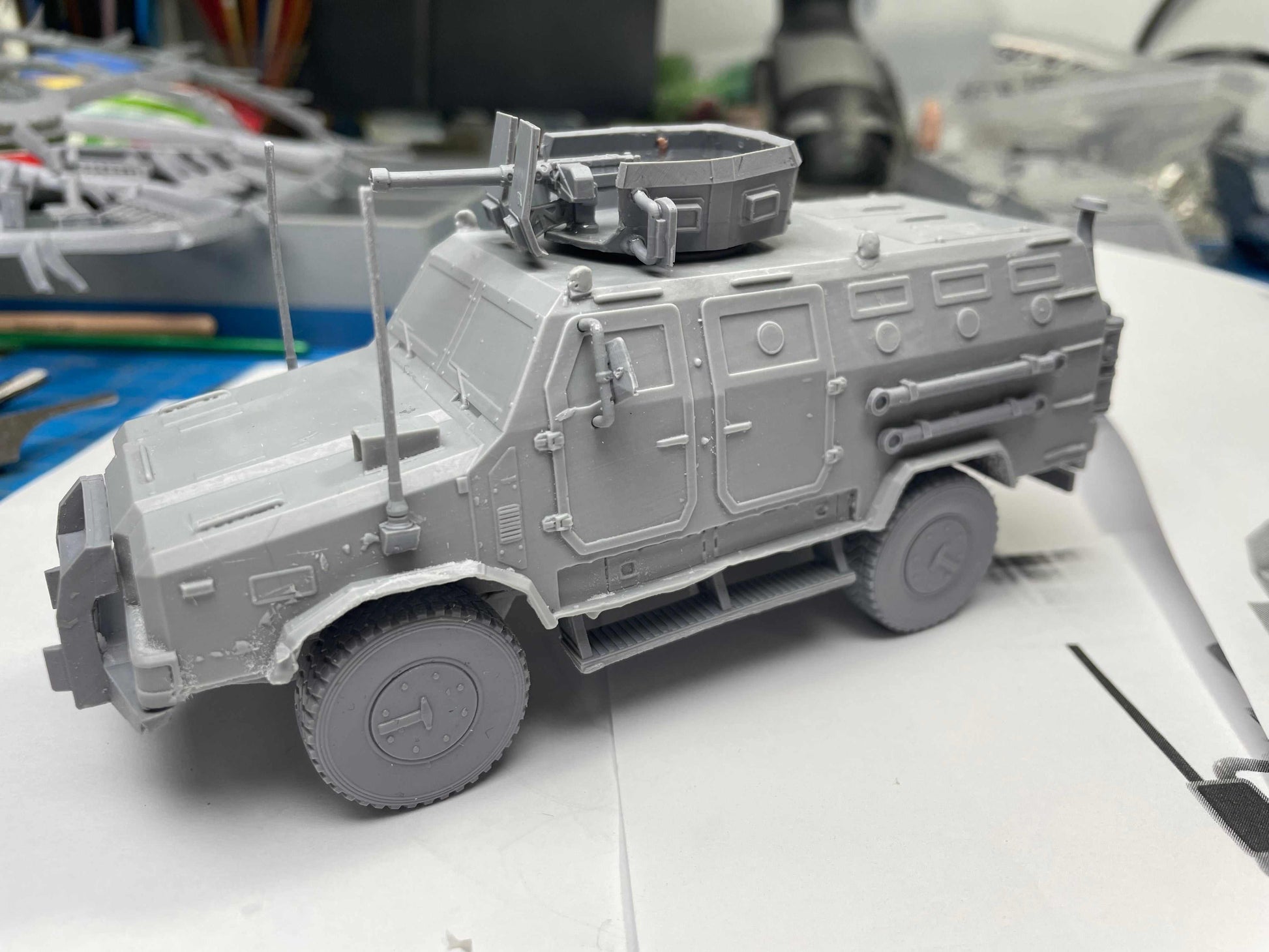 28mm scale resin model of Ukrainian Kozak 2 armored vehicle in 1/50 scale