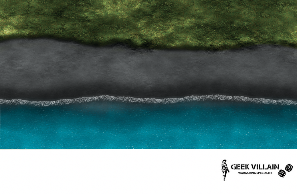 Geek Villain Wargaming Battle Mat 6x4 Iwo Jima