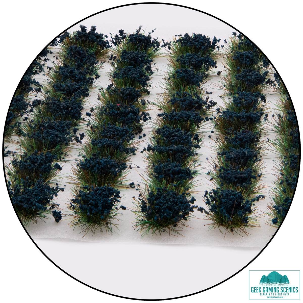 Lukes APS Cornflower 6mm self adhesive static grass tufts in vibrant blue for model bases and dioramas, pack of 100