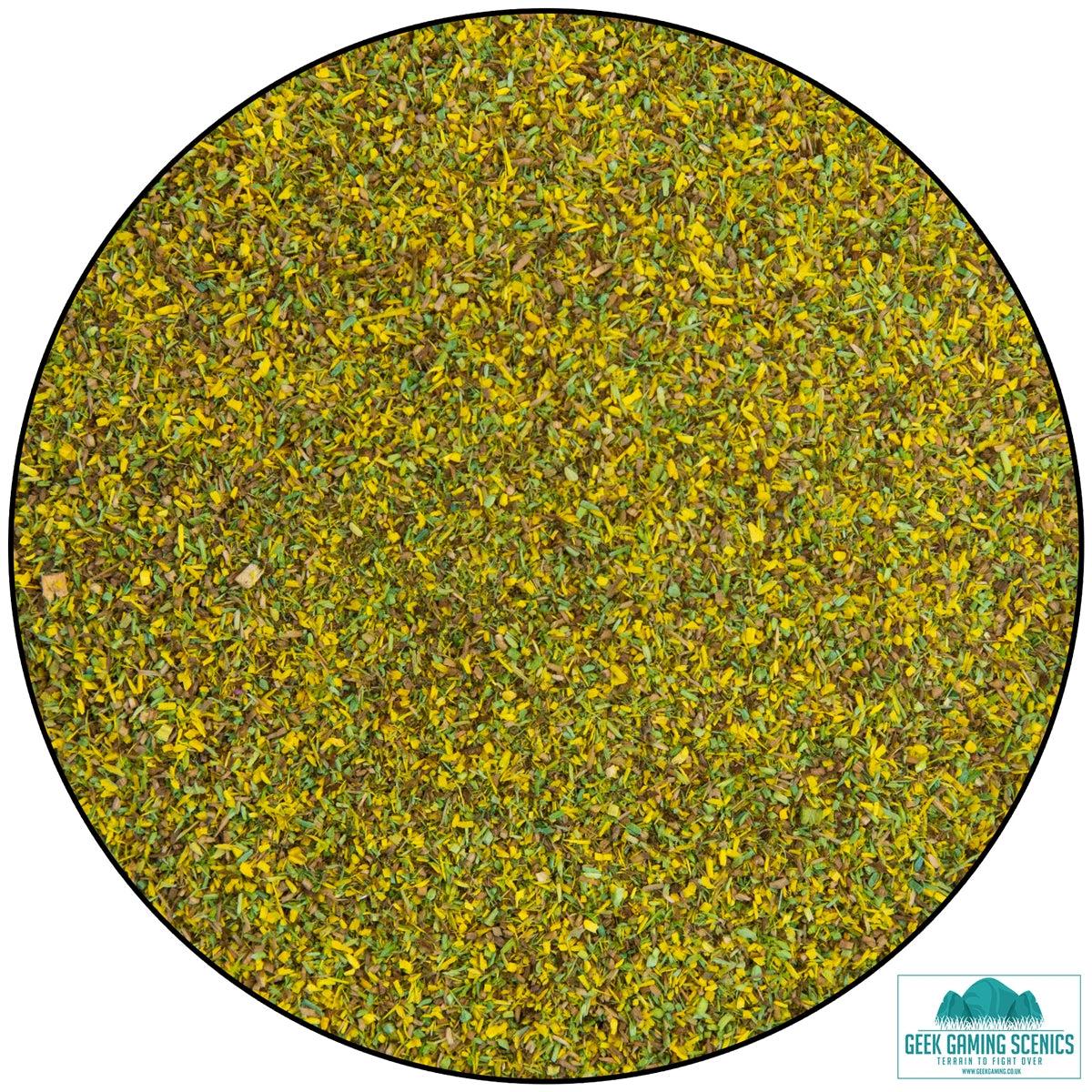 Lukes Aps Scatter Spring Green dyed sawdust for realistic terrain modeling in wargaming and dioramas.