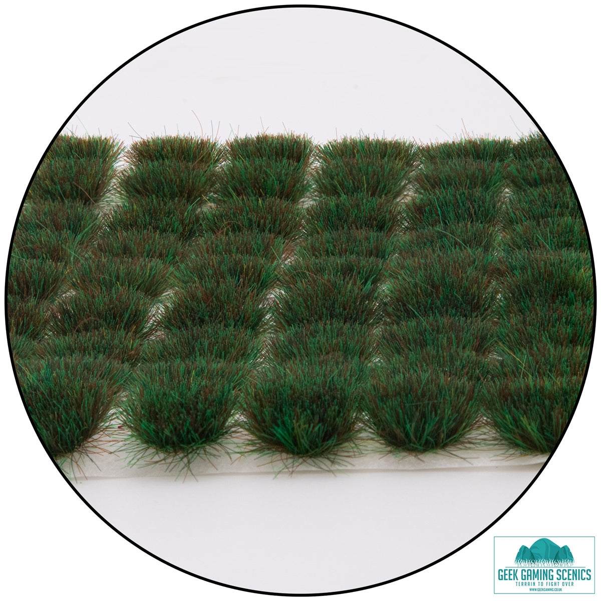 Sheet of vibrant green 6mm self adhesive static grass tufts for model bases and dioramas
