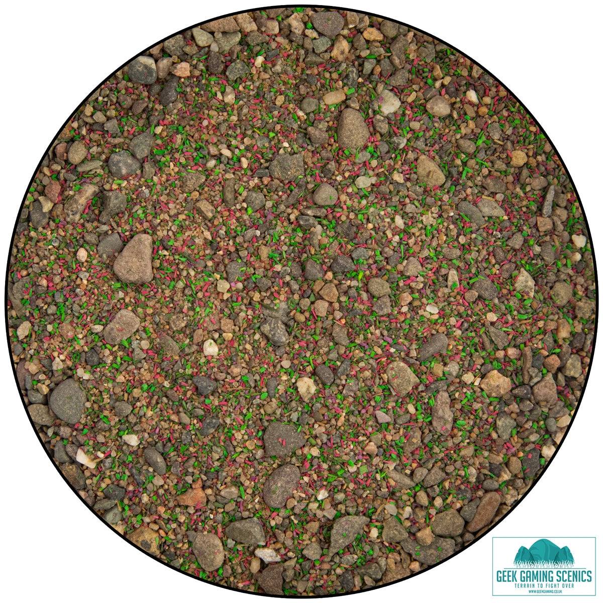 Lukes Aps Base Ready Moorlands 180ml custom mixture of sands, gravels, foams, and static grass for miniature bases.