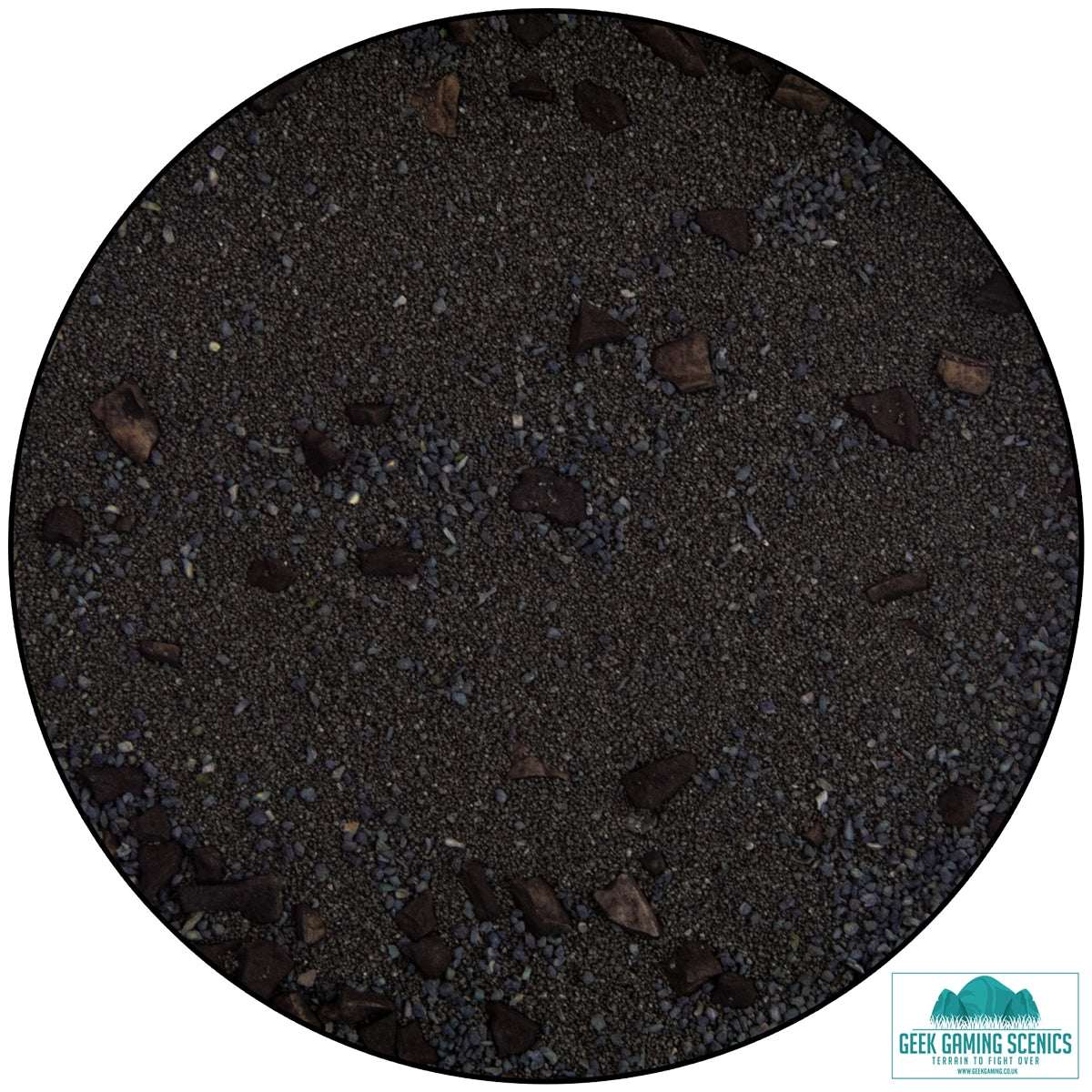Lukes Aps Base Ready Volcanic Island 180ml dark volcanic themed miniature base mix with sands, gravels, and aggregates